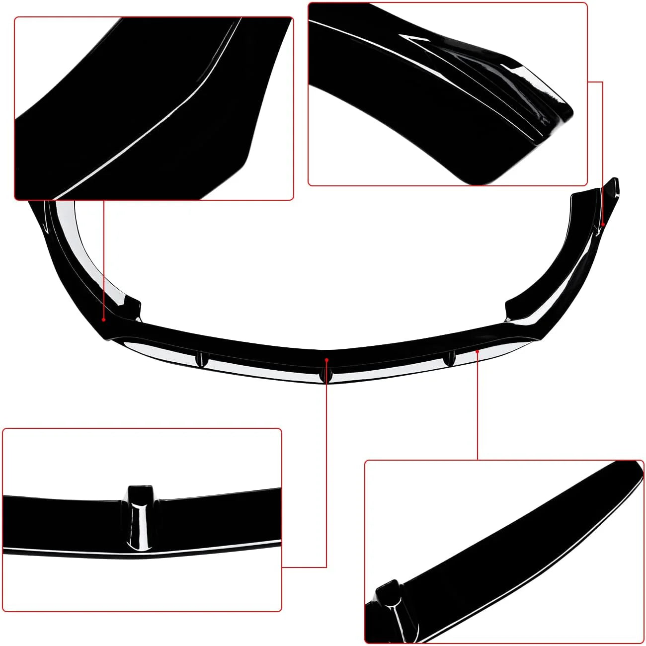 For Mercedes-Benz CLA-Class C118 CLA 250 CLA35 CLA45 2020-2023 Front Bumper Lip Splitter Gloss Black