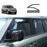 Upgrade your Land Rover Defender 90 110 130 with this 4-piece Wind Deflector set. No drilling required, these front and rear deflectors provide maximum protection against wind and debris while enhancing the vehicle's sleek design. Perfect for any adventure, you can confidently tackle any terrain in style.