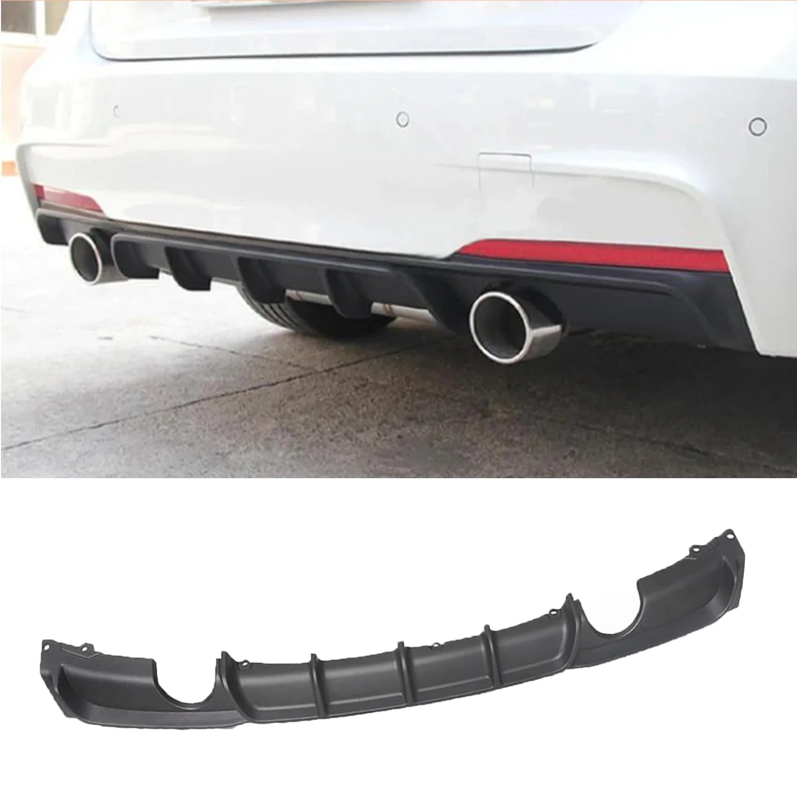 MMO For 2012-2018 BMW 3 Series F30 M Sport Rear Diffuser Lower Bumper Diffuser Rear Lip
