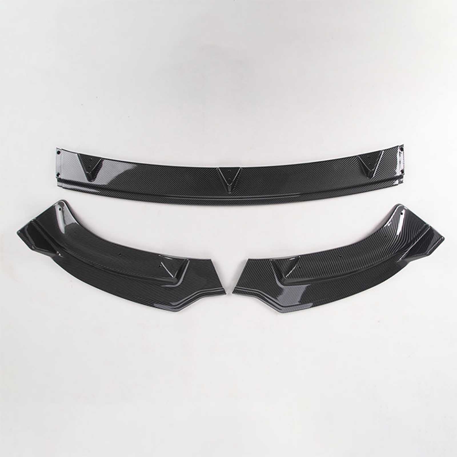 Front Bumper Lip For 2020-2024 Tesla Model Y Front Splitter Carbon Fibre Look