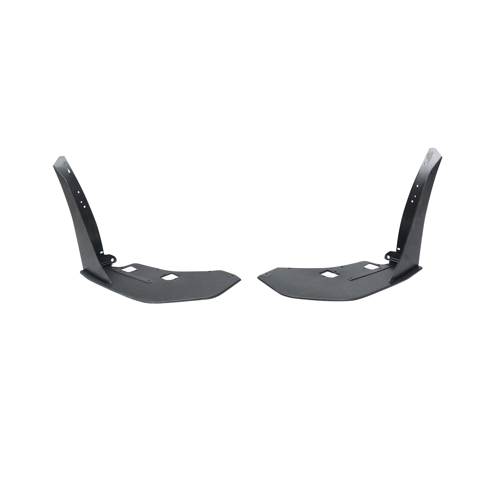 Winglet Splitters For 2015-2021 Ford Mustang GT500 Style Front Bumper Corner Spoiler Gloss Black