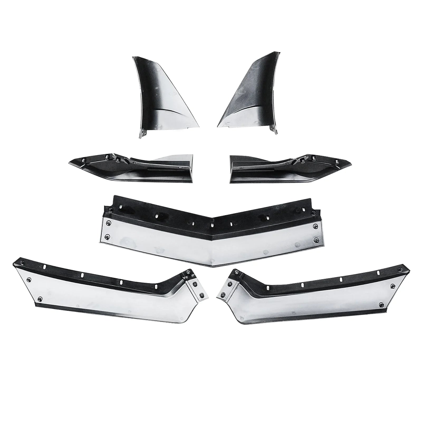 For 2020-2024 Chevrolet Corvette C8 Front Lip Stingray Z51 Front Bumper Lip Splitter Matte Black