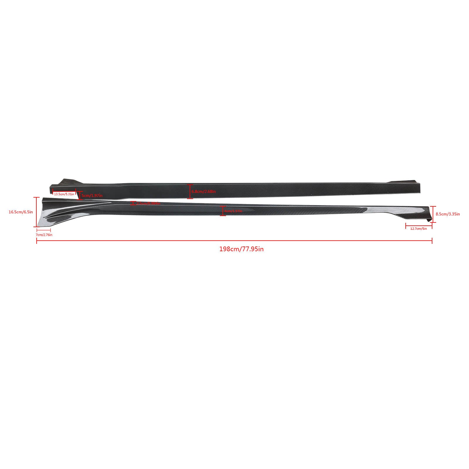 MMOMOTORSPORT Side Skirts For 2022 2023 2024 Honda Civic 11th Gen ABS Side Rocker Panel Extension Lips