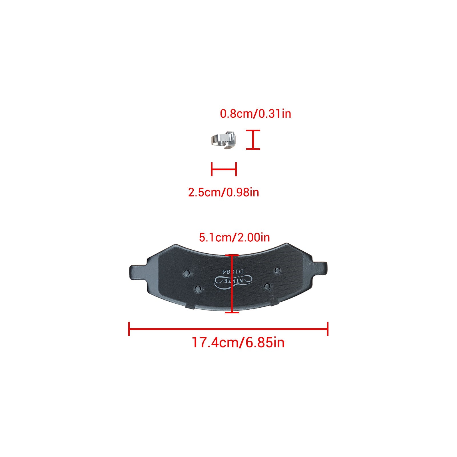 MMOMOTORSPORT Rear Ceramic Brake Pads w/ Hardware for Chevy Silverado GMC Sierra Yukon XL 1500