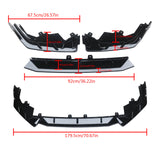 MMOMOTORSPORT Front Lip For 2022 2023 2024 11th Gen Honda Civic ABS 3 Pieces Front Bumper Lip Spoiler Splitter