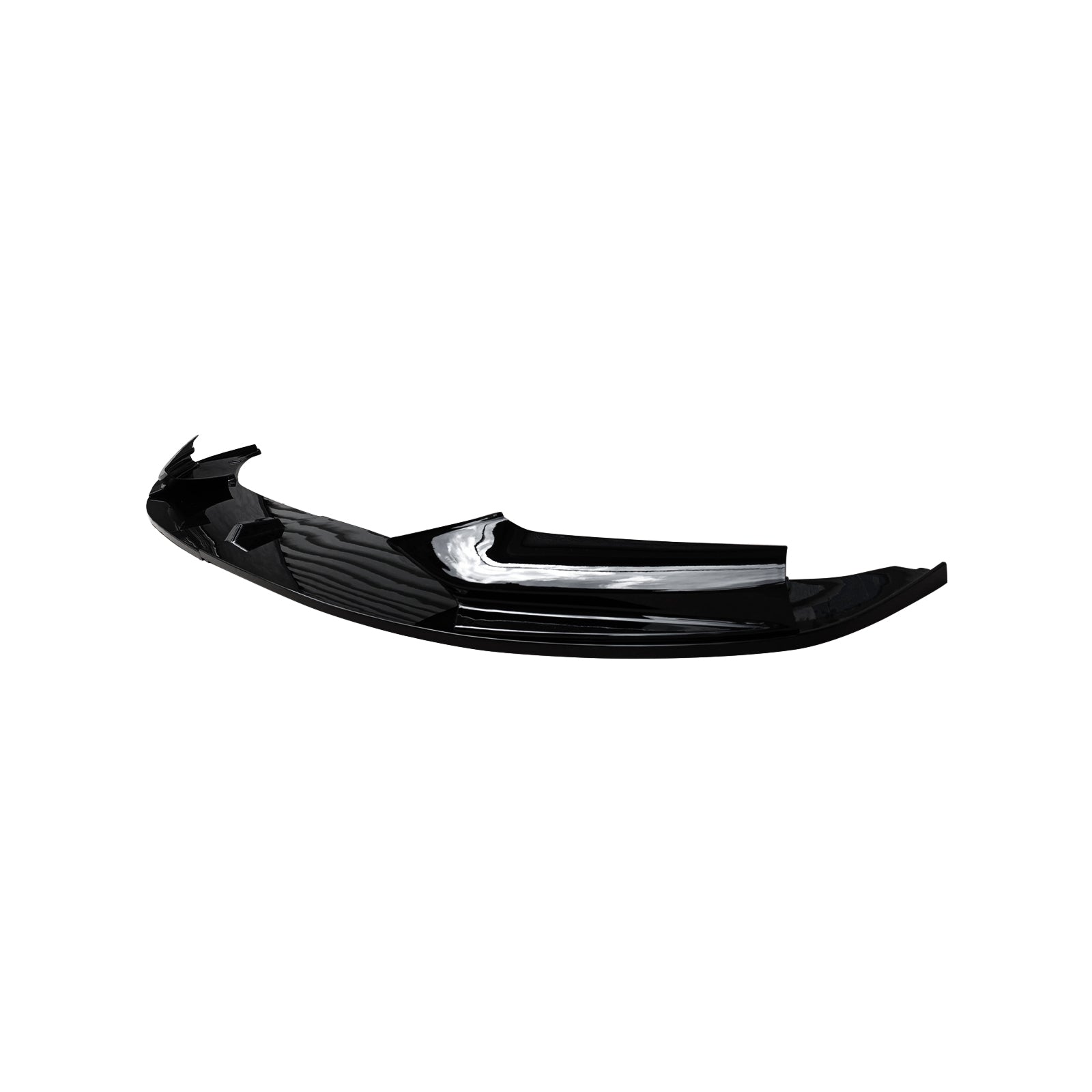 For 11-16 BMW 5 Series F10 M Sport Front Lip 2 Pieces Gloss Black Style