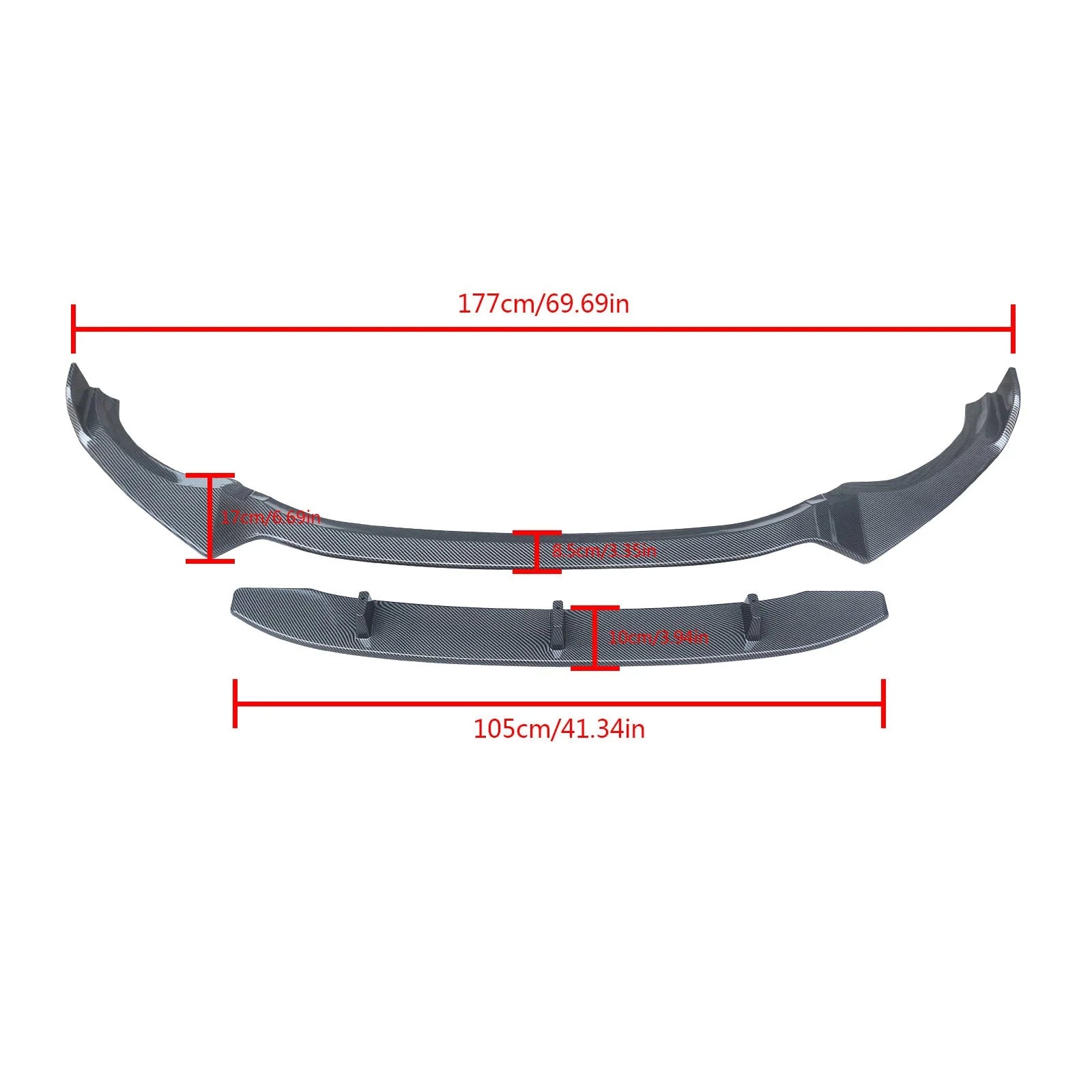 Front Lip For 2018-2021 BMW G01 X3 G02 X4 M-Sport 2PCs Front Bumper Splitter Carbon Fibre Look