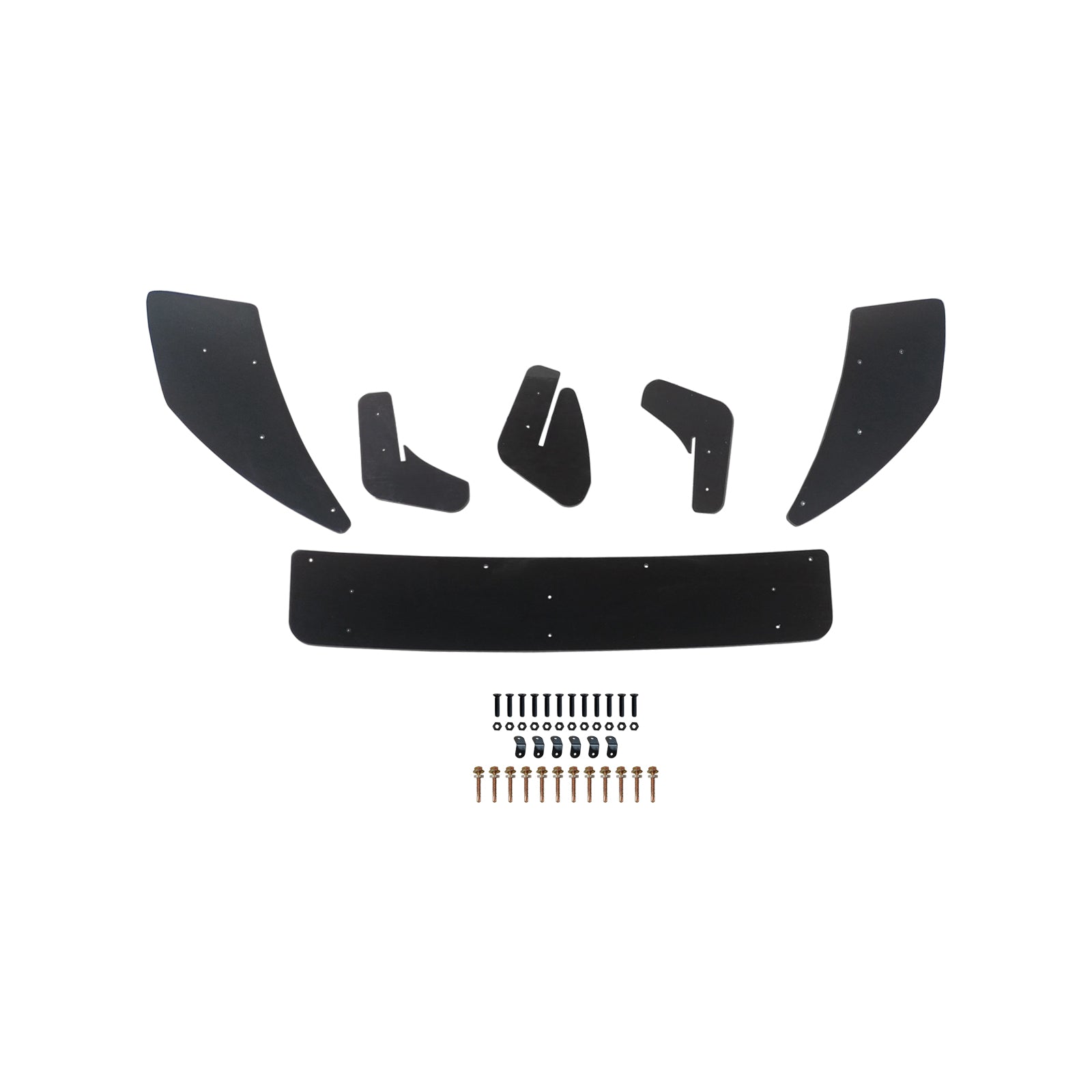 VW Golf 7 R MK7 Rear Diffuser and Rear Side Splitters 2013-2016 Spoiler Body Kit Gloss Black