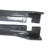 For 2016 2017 2018 2019 2020 2021 Honda Civic Sedan Hatchback Side Skirts Extension Carbon Fibre Look