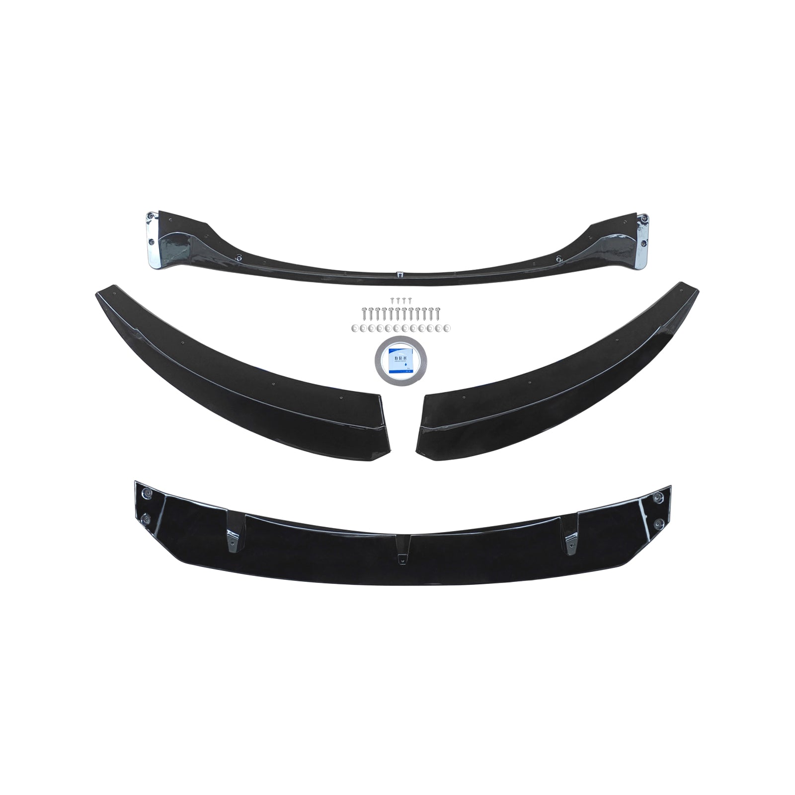 For BMW 1 Series E82 E88 2008-2013 Front Bumper Lip Splitter Gloss Black