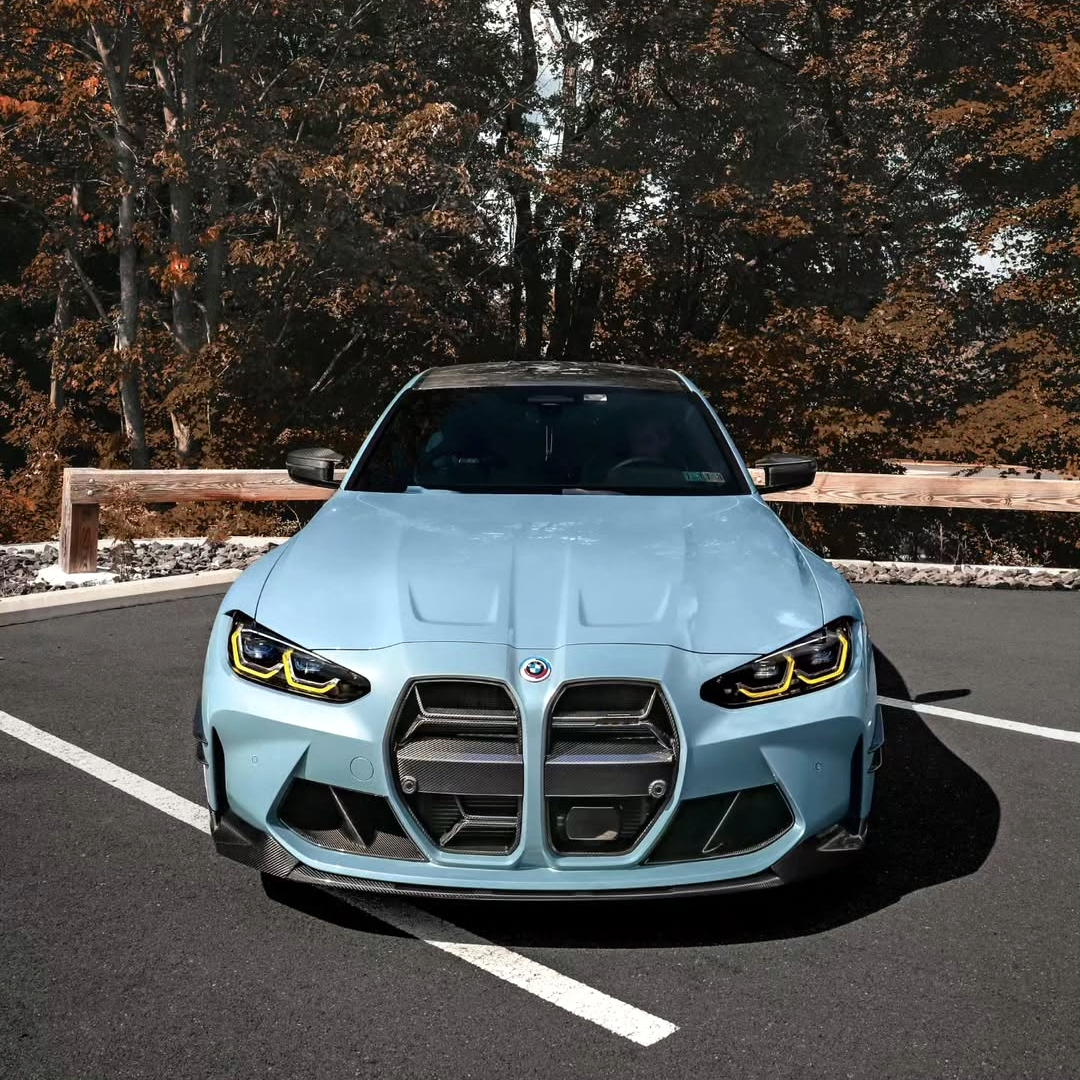 Front Bumper Grille For BMW G80 M3 G82 G83 M4 2021-2025 CSL Style Carbon Fibre Look