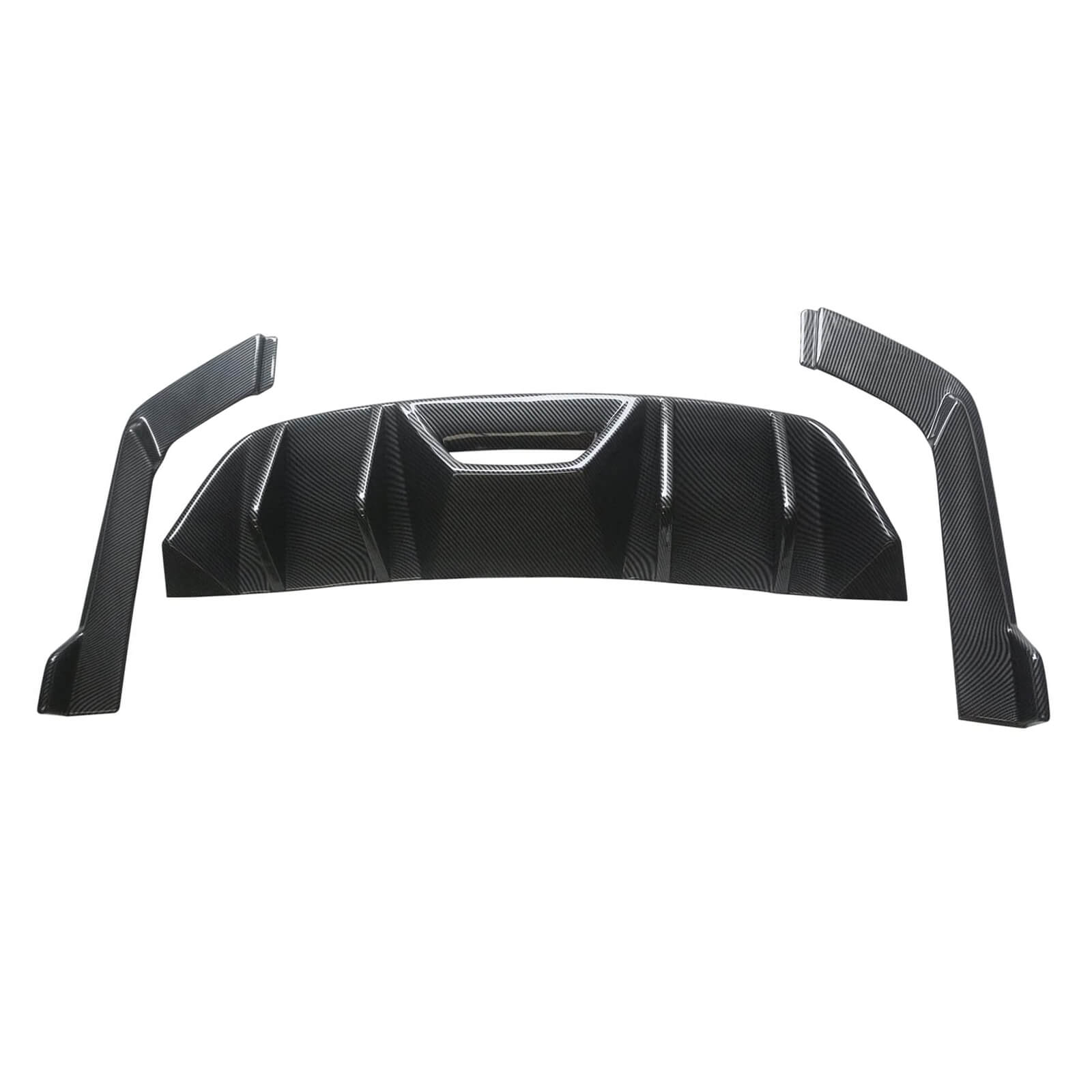 Rear Diffuser For 15-17 Ford Mustang HN Style Rear Bumper Lip Carbon Fibre Look