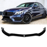 MMO Front Splitter for 2015-2018 Mercedes-Benz C Class W205 Sport AMG-Line Front Bumper Lip