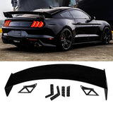 For 2015-2023 Ford Mustang Coupe High Wing Spoiler GT500 CFTP Style Gloss Black