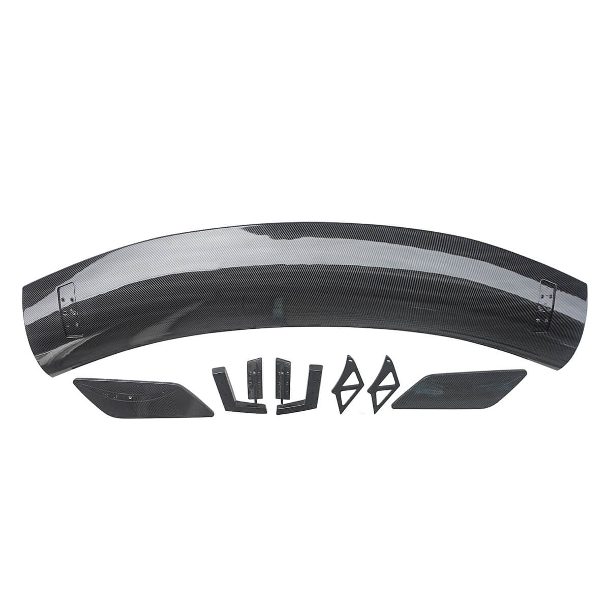 For 2015-2023 Ford Mustang Coupe High Wing Spoiler GT500 CFTP Style Carbon Fiber Look