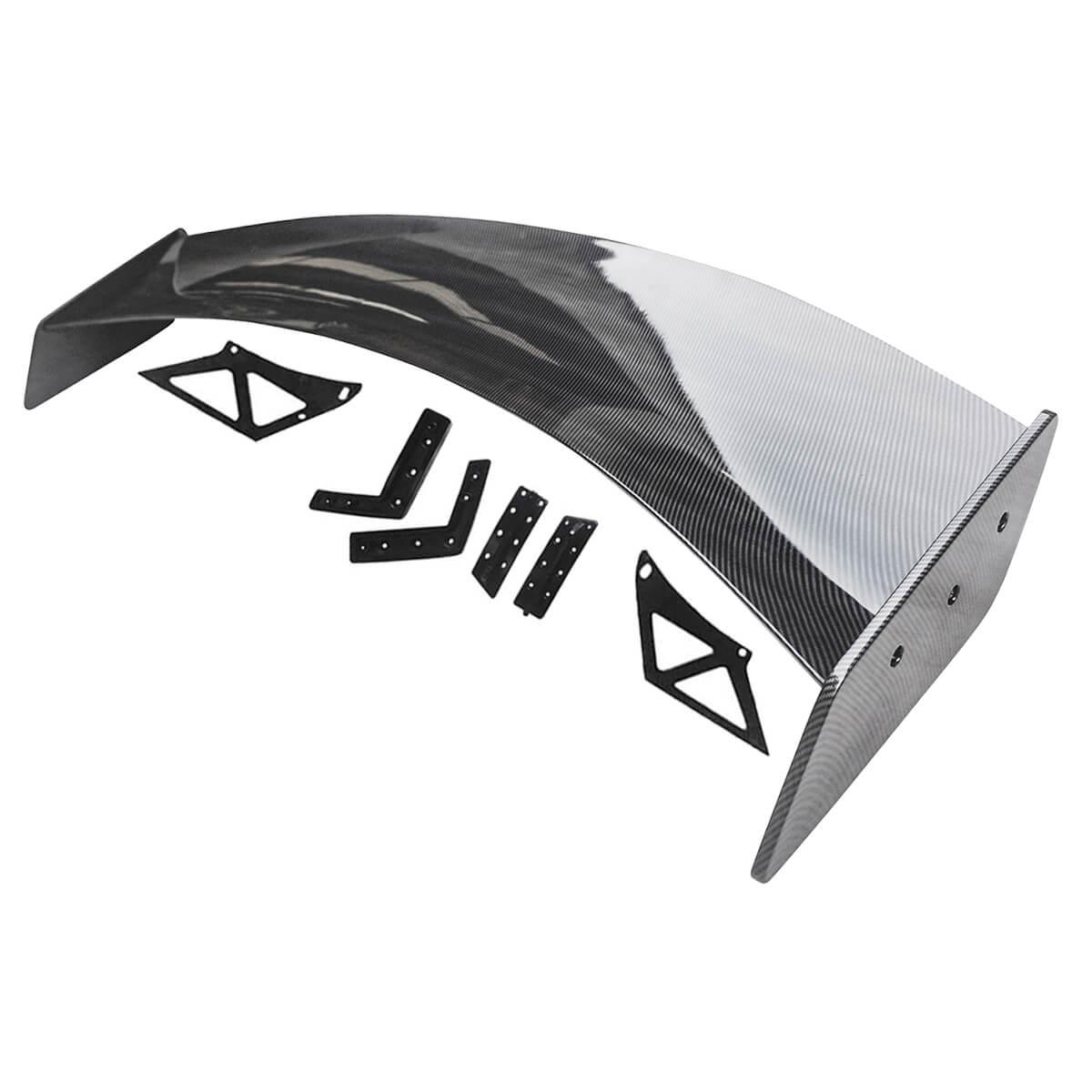 For 2015-2023 Ford Mustang Coupe High Wing Spoiler GT500 CFTP Style Carbon Fibre Look