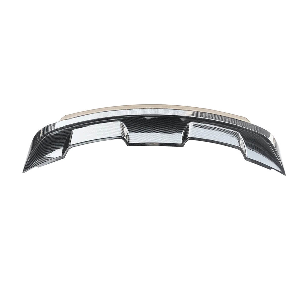 For 15-23 Ford Mustang Coupe Rear Spoiler with Tinted Wicker Bill GT500 Style Carbon Fiber Look
