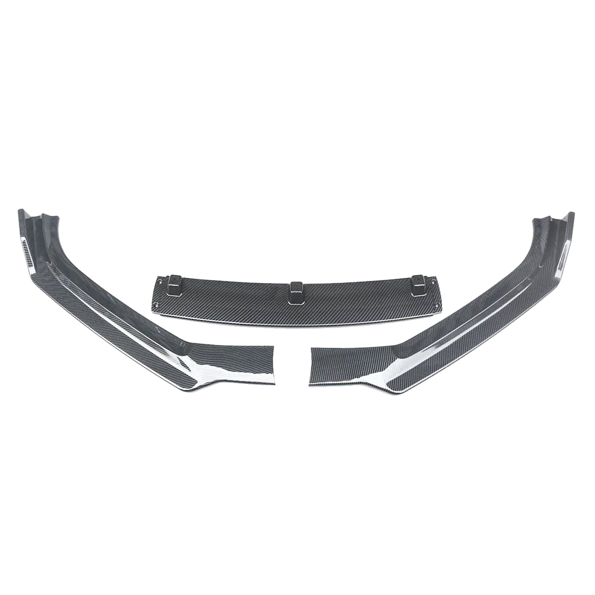 Front Lip For 2017 2018 Audi A4 Sport 3 Pieces Bumper Splitter Carbon Fibre Look