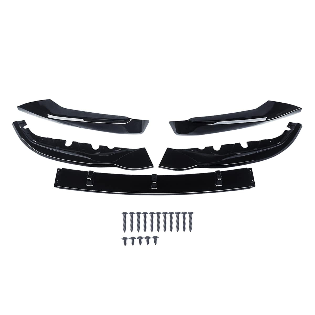 Front Lip For 2017-2020 BMW 5 Series G30 M-Sport Front Bumper Splitter Gloss Black