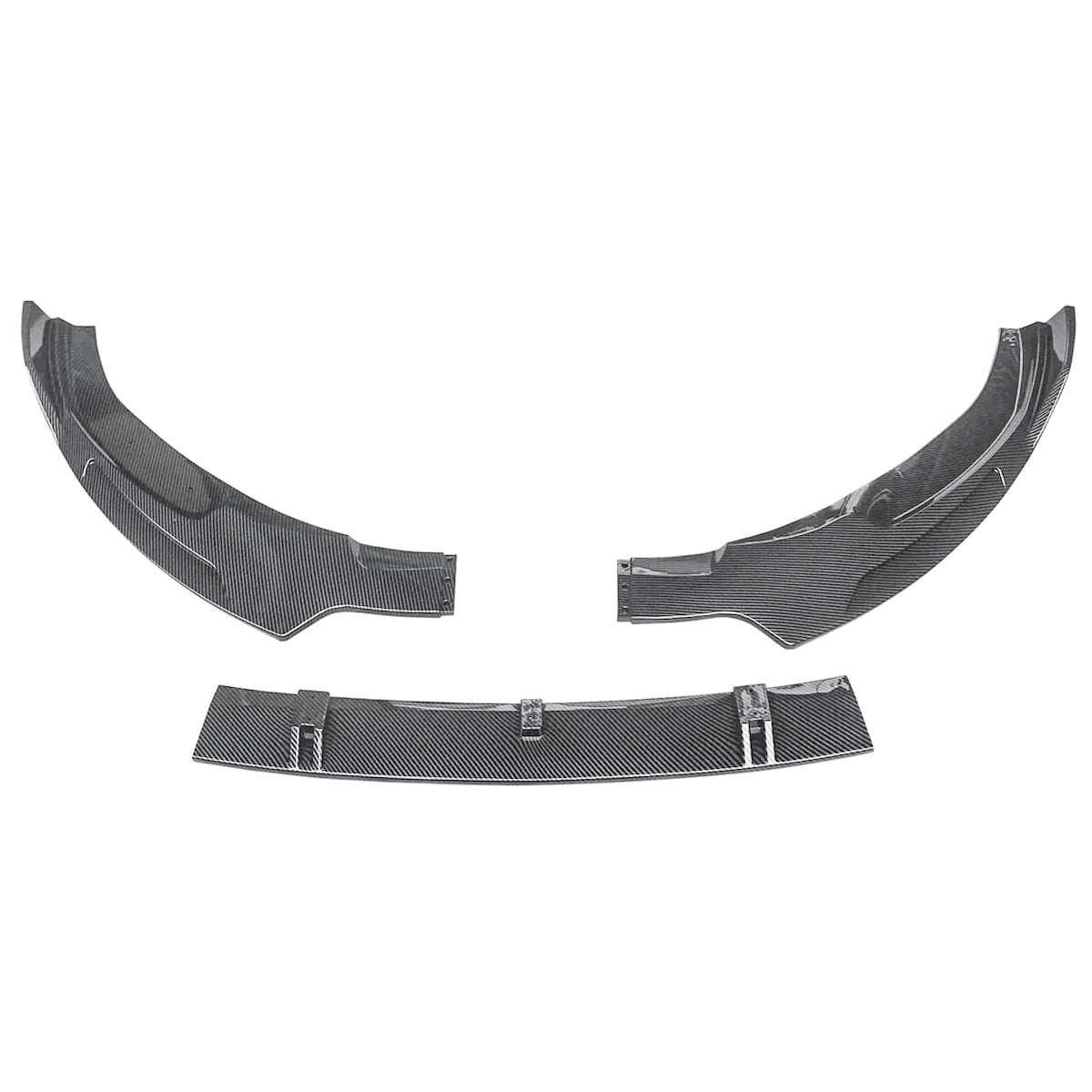 Front Lip For 2020-2024 Audi A4 S4 Lower Bumper Splitter Carbon fibre Look