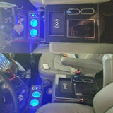 For Benz Viano  Central Console Storage Box With LED Black
