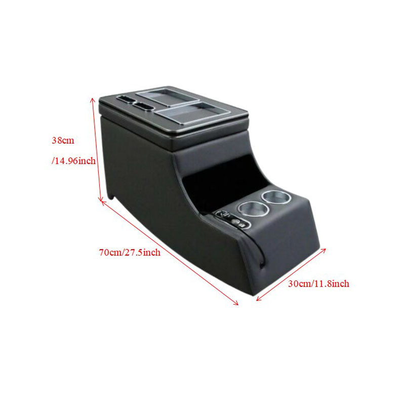 For Benz Viano  Central Console Storage Box With LED Black