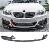 Front Lip For 2014-2021 BMW 2 Series F22 F23 M Sport Front Bumper Lower Splitter Carbon Fibre Look