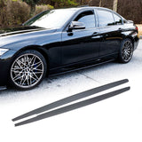 Side Skirts For 2012-2019 BMW 3 Series F30 M Sport Extension Panel Splitter Matte Black