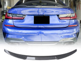 Rear Spoiler For 19-24 BMW 3-Series G20 330i M340i G80 M3 M4 Style Trunk Wing Carbon Fibre Look