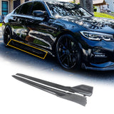 Side Skirts For BMW G20 G28 3-Series M Sport 2019-2024 3D Racing Style Side Bottom Panels Carbon Fibre Look
