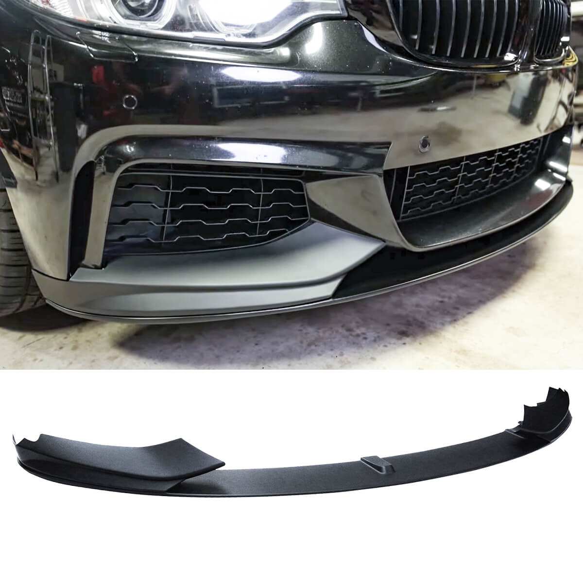 For 2014-2020 BMW 4 Series F32 F33 F36 M Sport Front Bumper Lip Matte Black