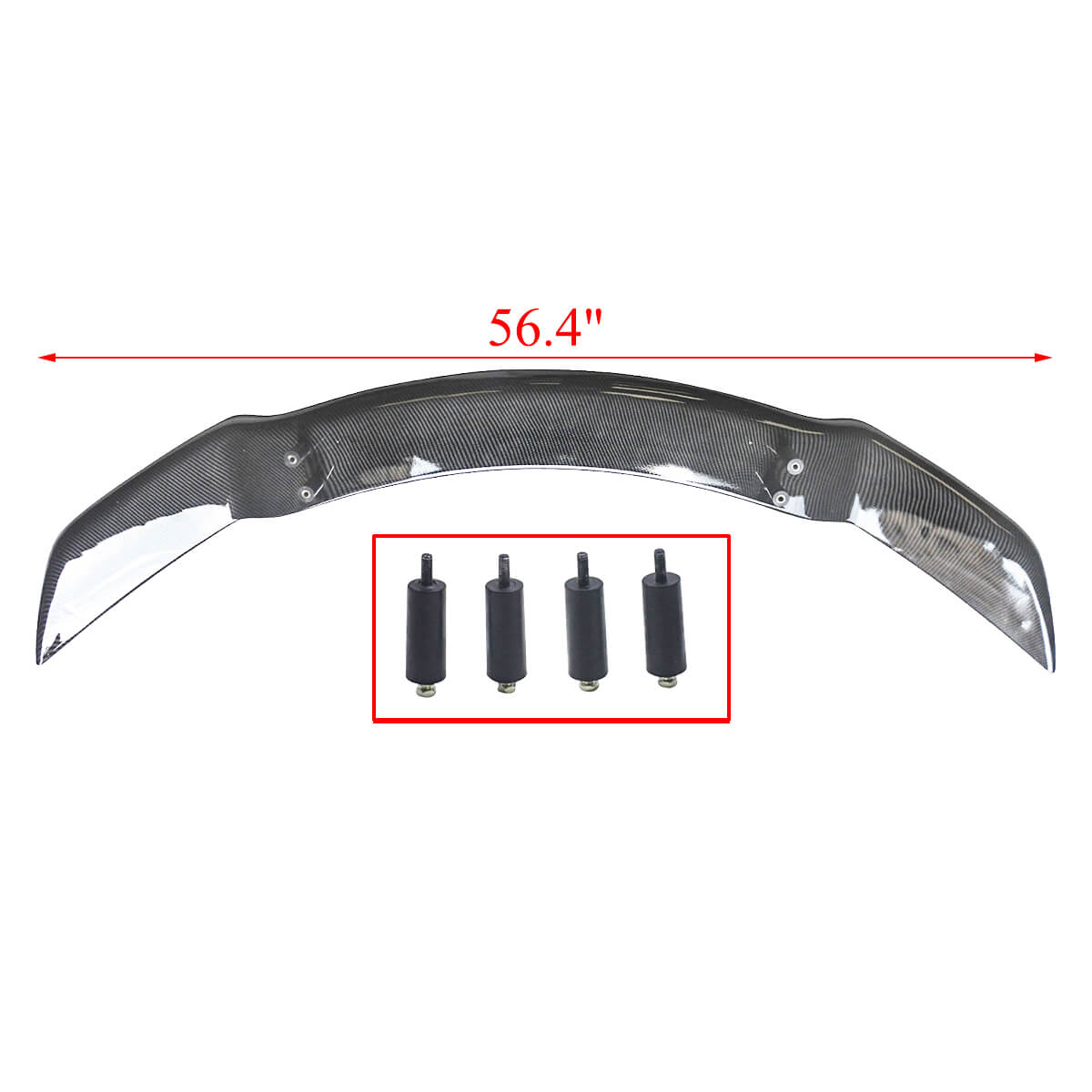 For Sedan Coupe Vehicles Universal Racing Wing Spoiler Carbon Fiber Look