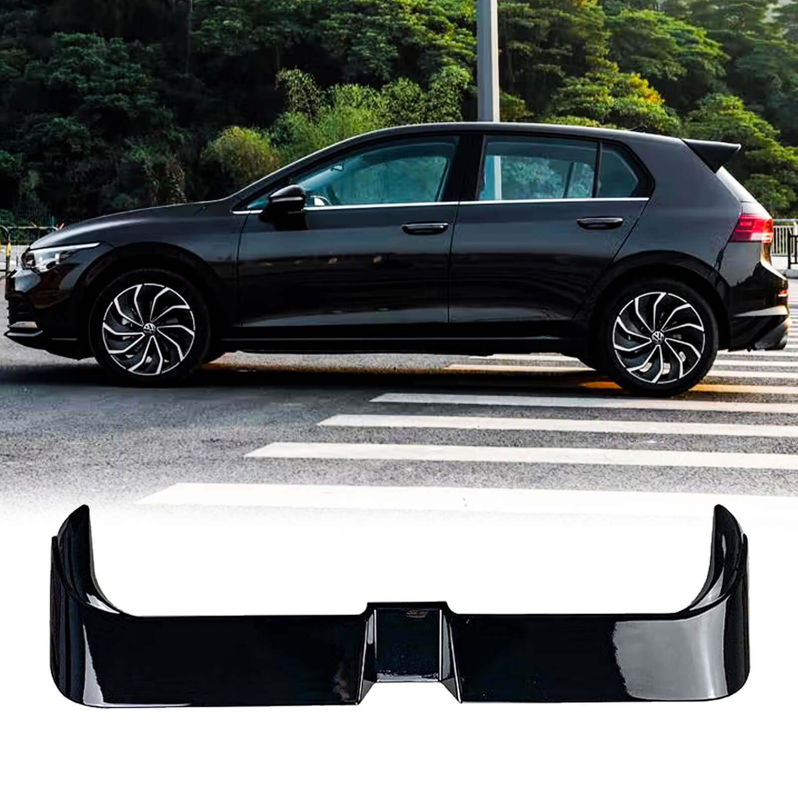 Rear Spoiler fof VW Golf 8 MK8 R GTD GTI Oettinger Style 2020-2023 Roof Spoiler Gloss Black