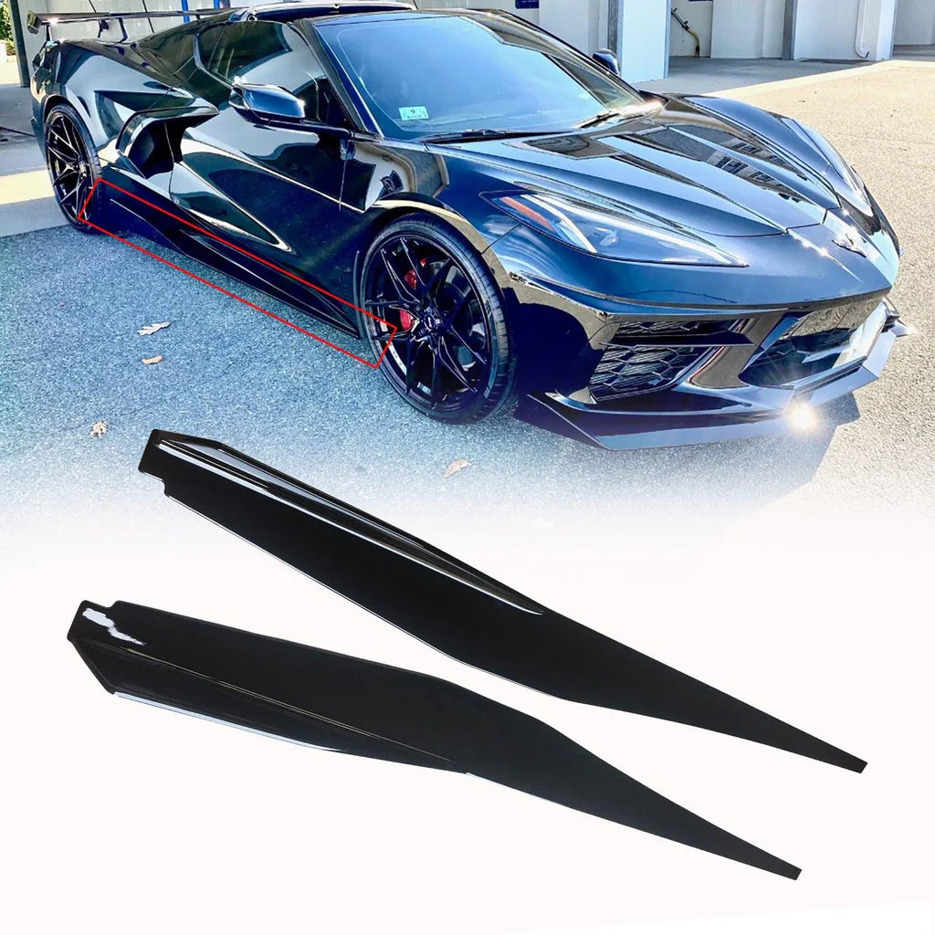 MMO For 2020–2025 Chevy Corvette C8 Side Skirts – 5VM Style Rocker Panel Extensions