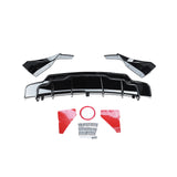 MMOMOTORSPORT Rear Diffuser For 2017-2023 Tesla Model 3 ABS Rear Bumper Lip Diffuser with Aprons Splitters 3PC