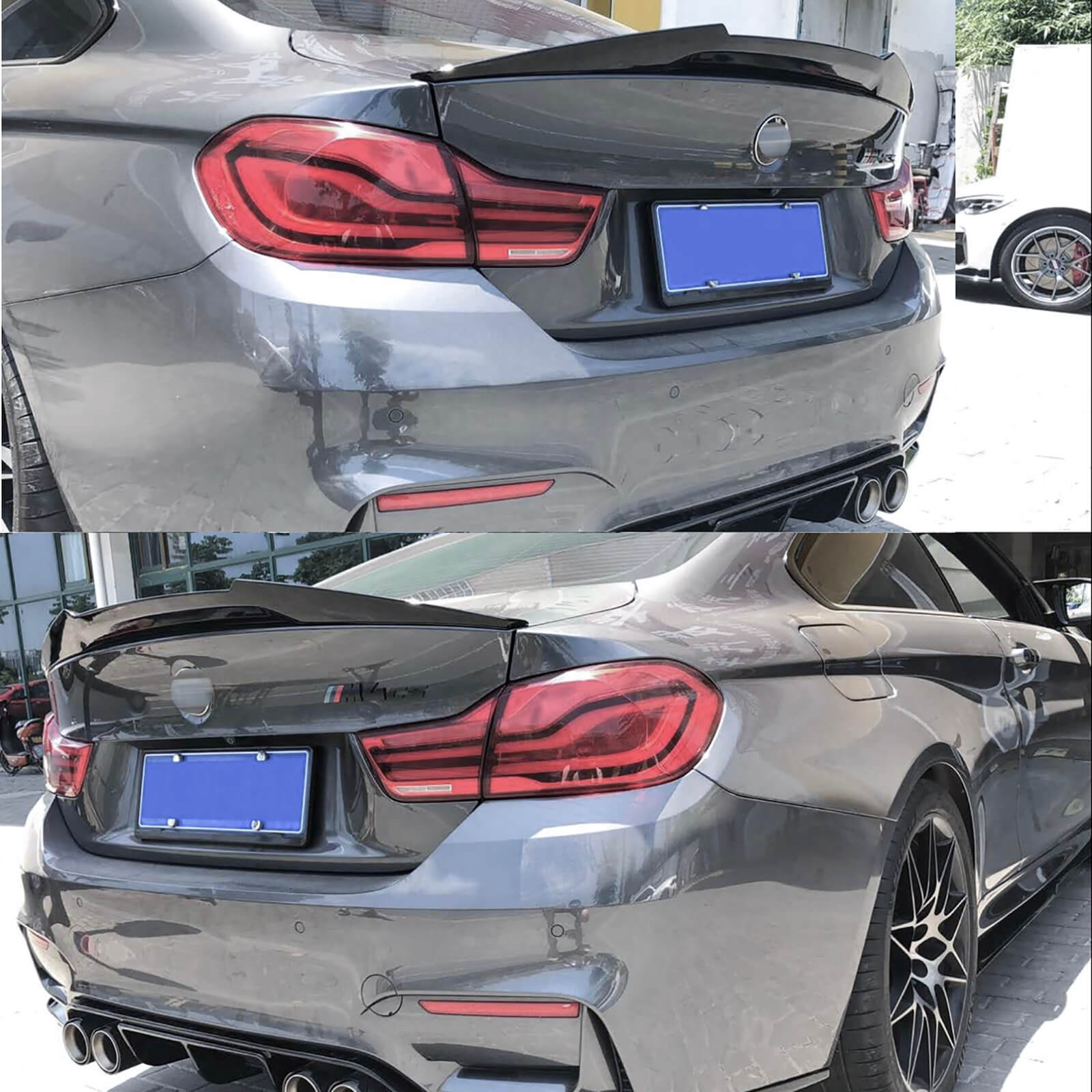 MMO For 2015-2020 BMW F82 M4 Coupe V Style Trunk Wing Rear Spoiler