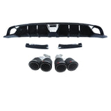 MMO For 2022-2025 Honda Civic 11th Gen Sedan Rear Diffuser Rear Bumper Lip with LED Brake Light