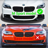 MMO For BMW 5 Series 2011-2016 F10 M Sport One Piece Front Bumper Lip Splitters