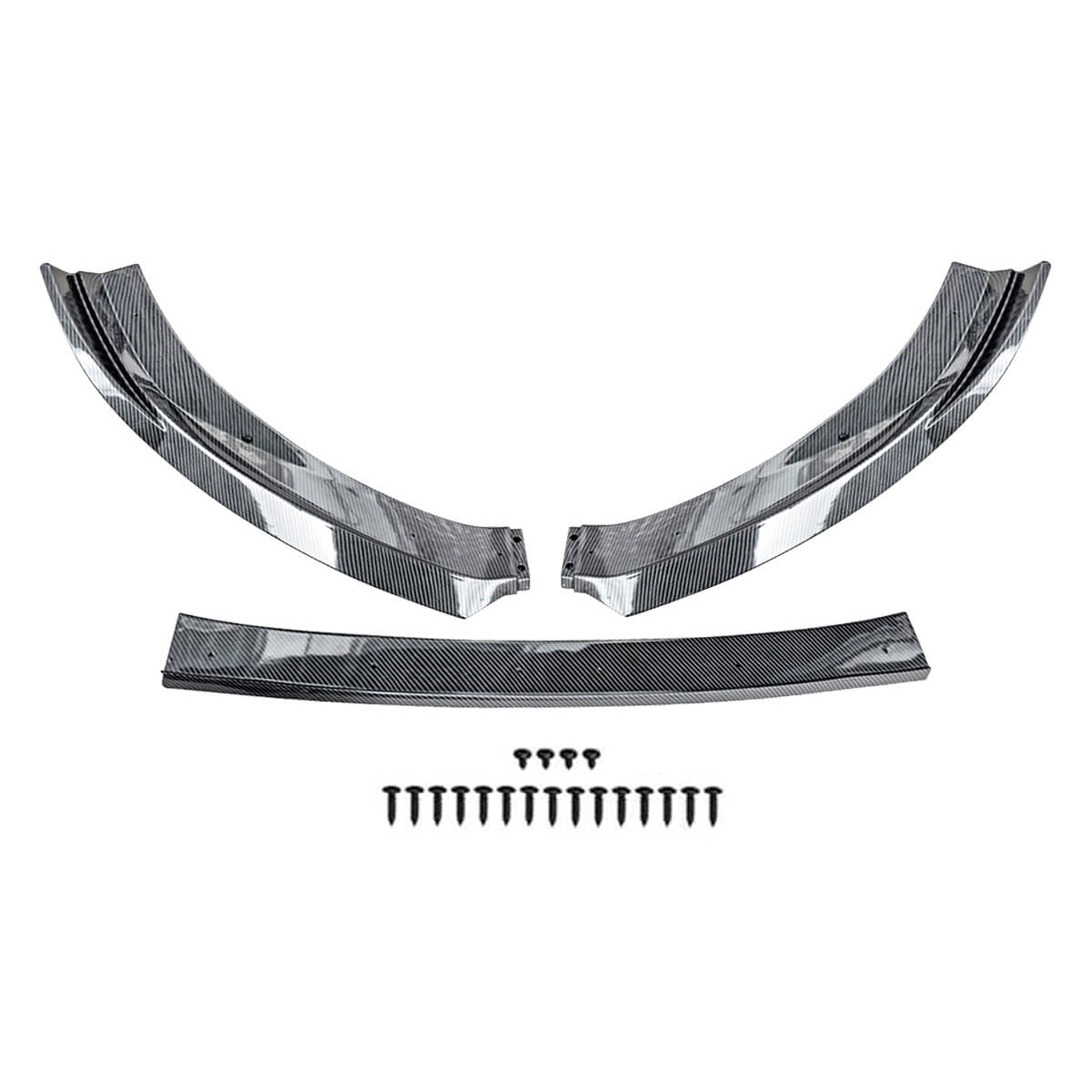 For 17-19 Audi A3 8V Saloon Sedan NON S-LINE Front Splitter Carbon Fiber Look