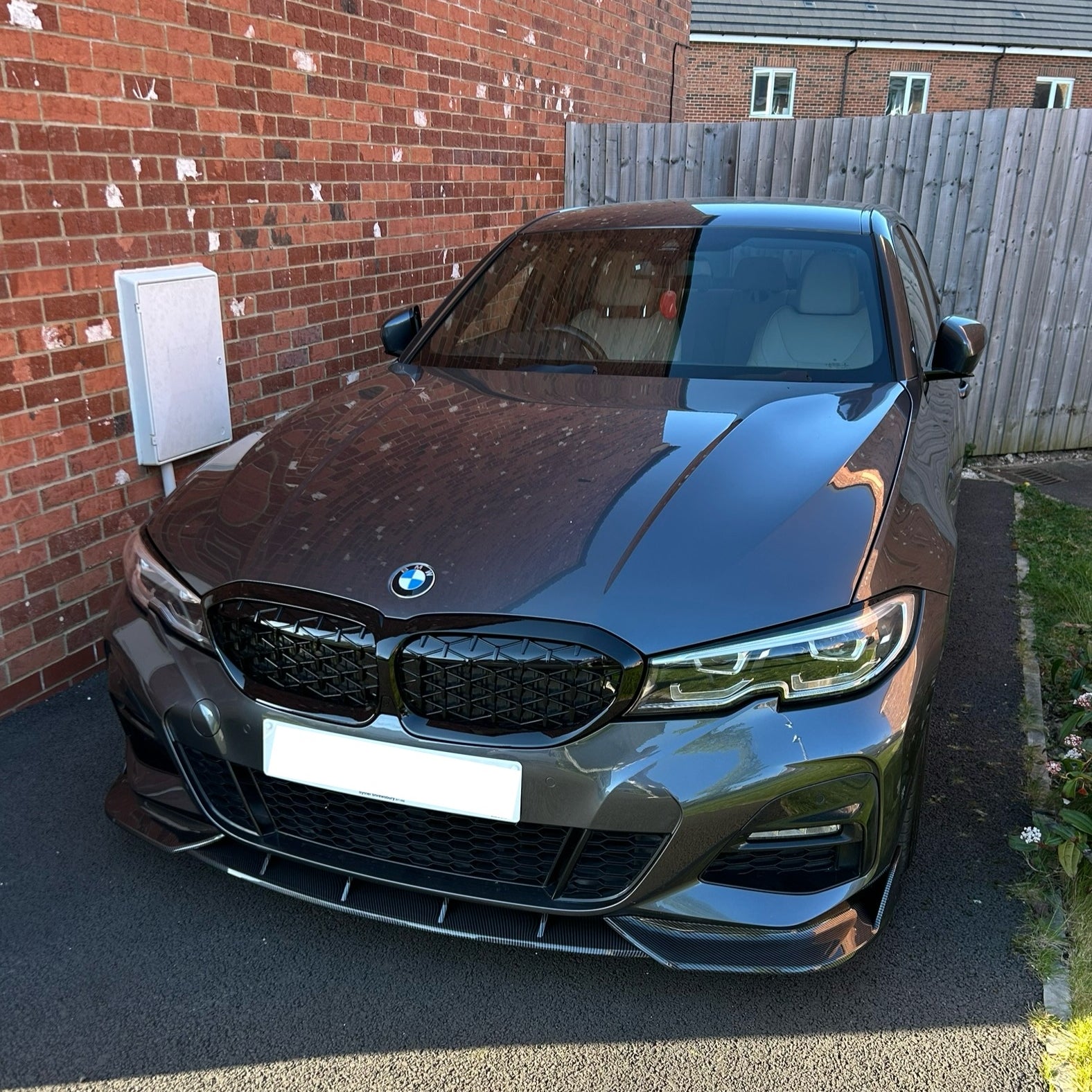 For 2019-2023 BMW 3 Series G20 G28 M Sport Front Bumper Lip Splitter Carbon Fibre Look