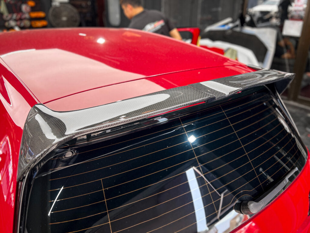 Boot Spoiler For VW Golf R GTD GTE GTI MK7 MK7.5 2013-2020 Oettinger Style Roof Spoiler Carbon Fibre Look