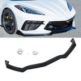 For 2020-2024 Chevy Corvette C8 Lower Bumper Splitter Painted 2PCs Front Lip Gloss Carbon Flash