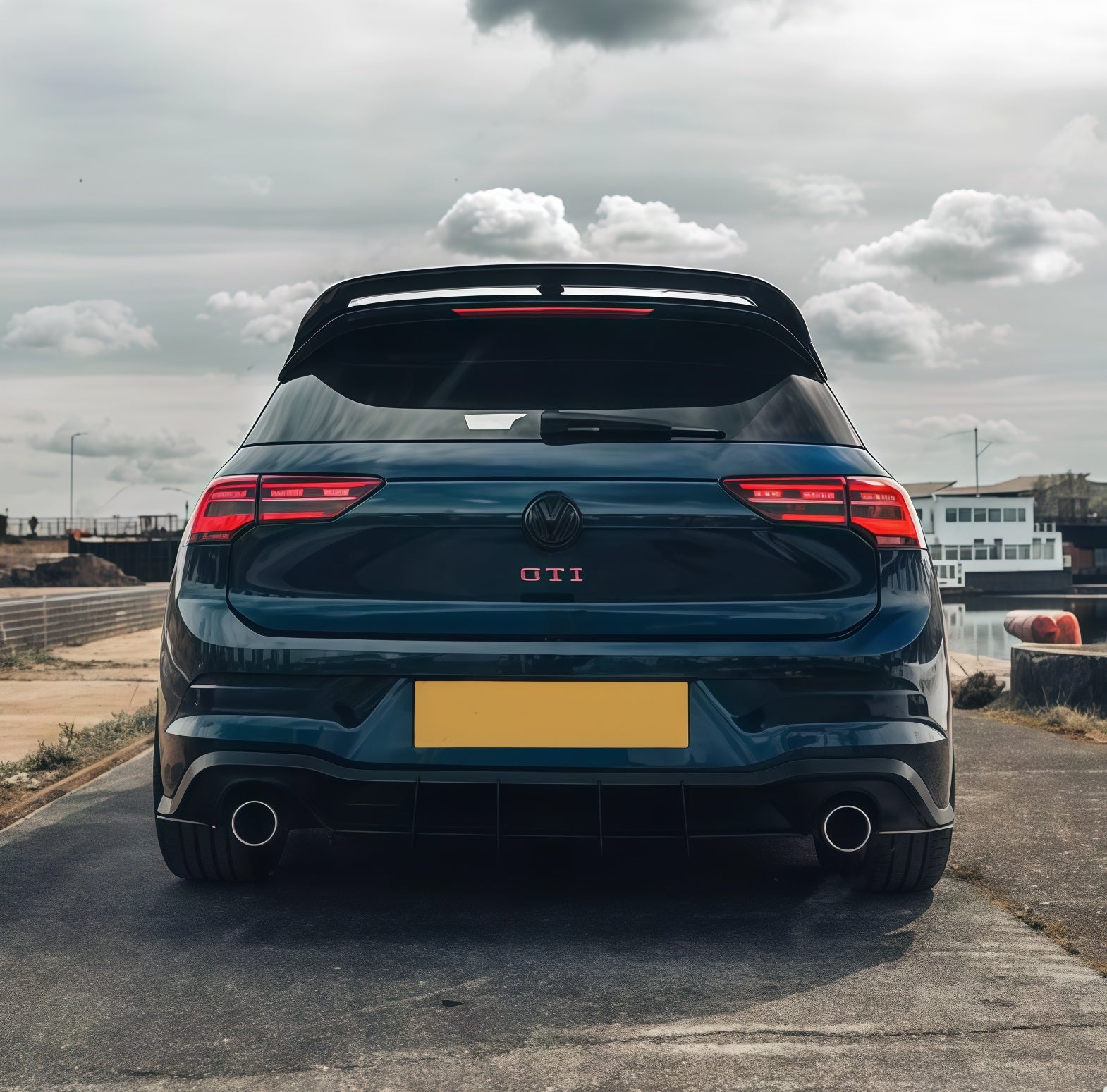 Rear Spoiler for VW Golf8 MK8 R GTD GTI 2019-2025 CS Style Roof SpoilerGloss Black