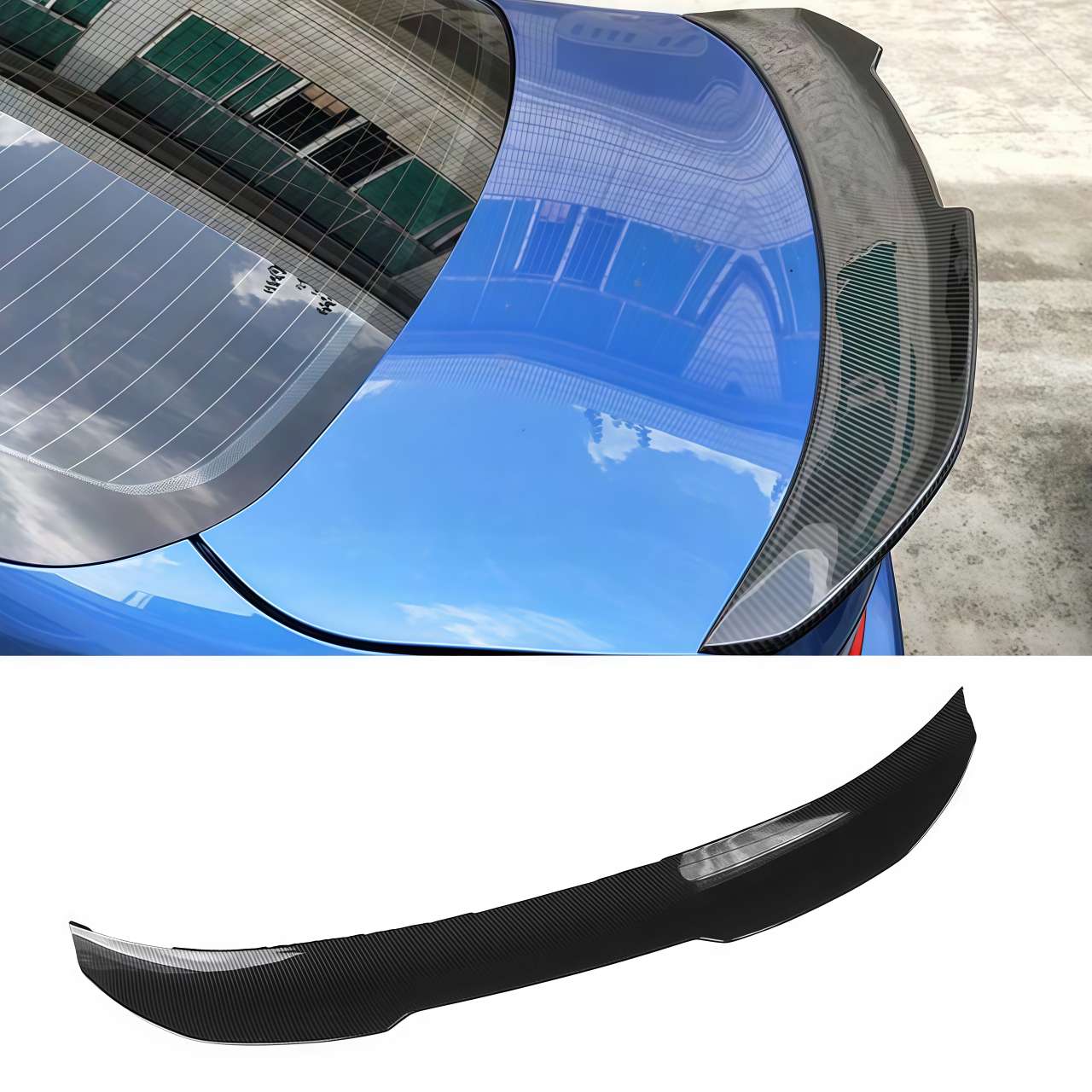 For BMW 4 Series F32 Coupe 2 Door PSM Style Rear Spoiler Carbon Fibre Look