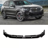 For 2022-25 BMW G01 X3 G02 X4 LCI M Sport MP Style Front Bumper Lip Splitter Gloss Black