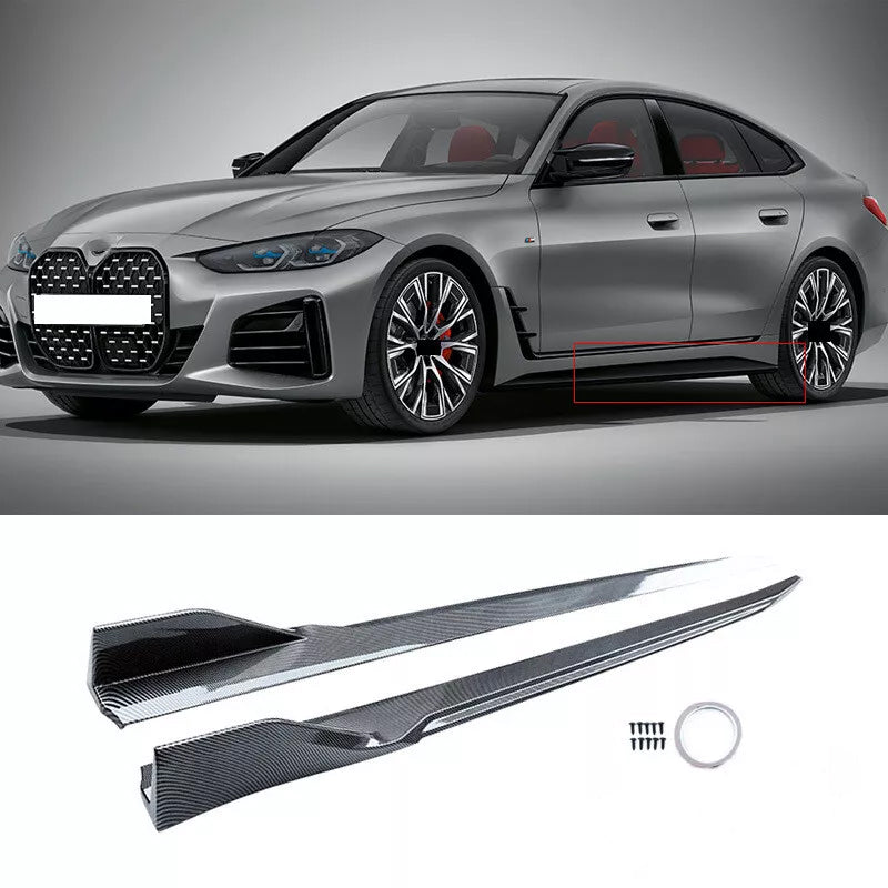 Seitenschweller für 2021–2024 BMW 4er G22 G23 G26 3D Racing Style Verlängerungspanel Splitter
