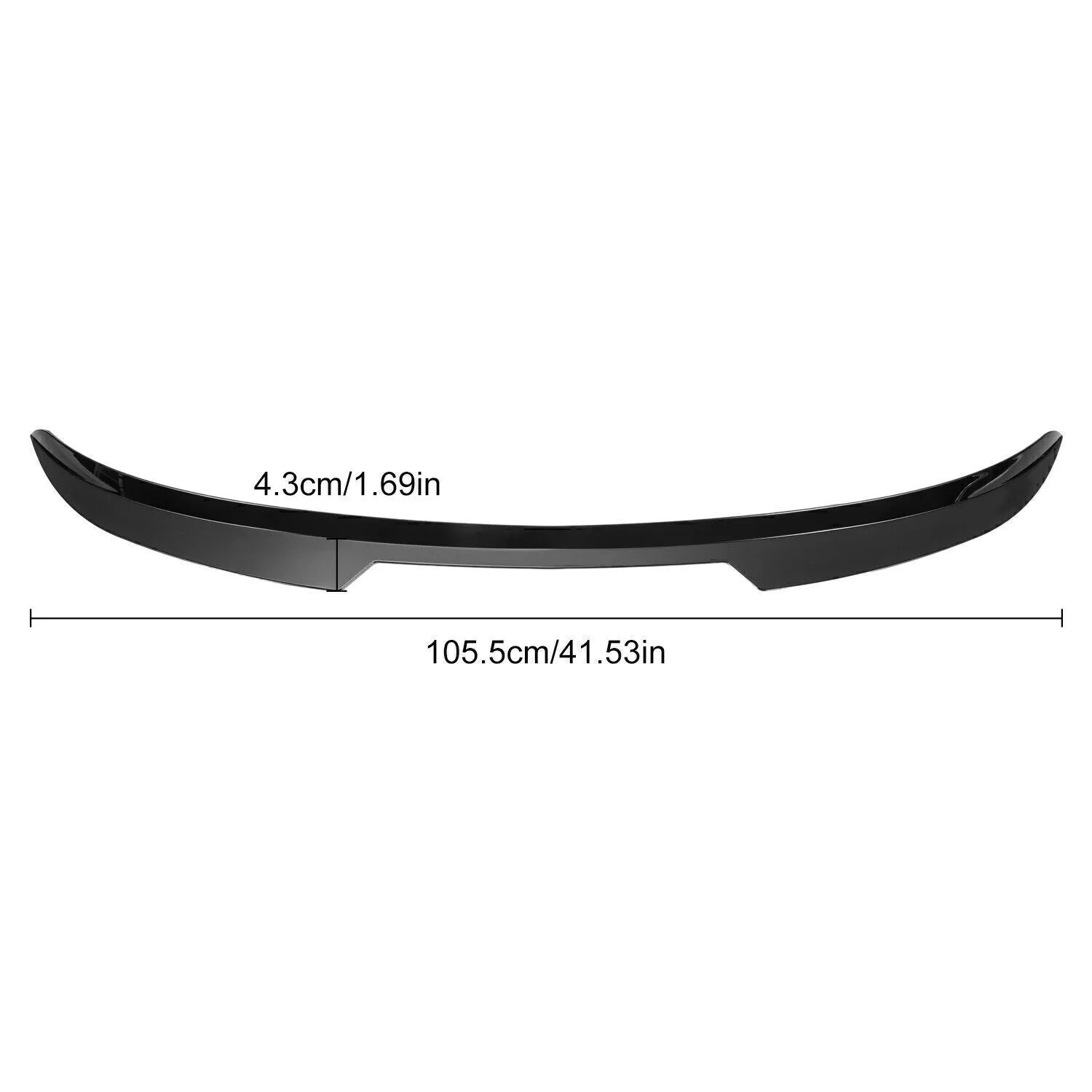 Rear Spoiler For Ford Fiesta MK7 MK7.5 ST ST Line 2008-2017 Rear Extension Lip Gloss Black