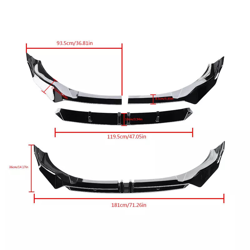 MMO For 2022-25 BMW G01 X3 G02 X4 LCI M Sport MP Style Front Bumper Lip Splitter