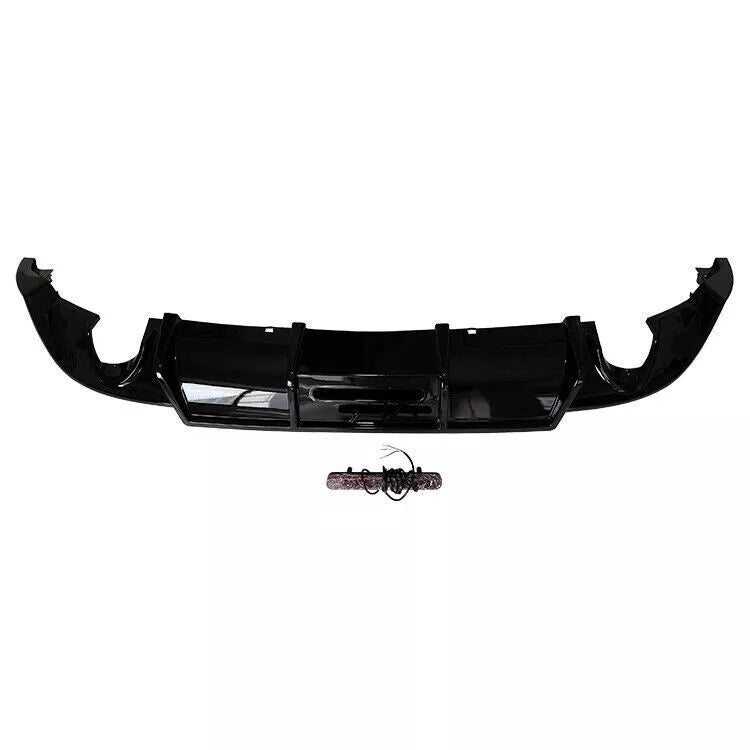 Rear Diffuser for VW Golf 7 MK7 MK7.5 with LED Lights Rear Bumper Lip Gloss Black
