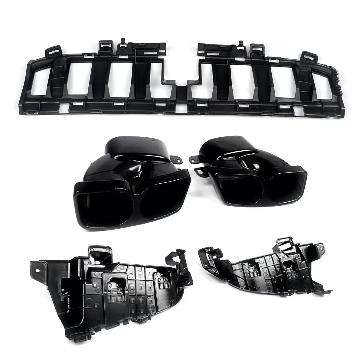 Rear Diffuser for 2015-2021 Mercedes Benz W205 C-Class AMG C63 C63S C43 C43S Coupe Rear Bumper Lip Gloss Black